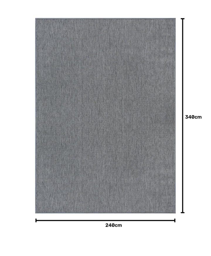 Outdoor Teppich wetterfest UV-beständig Anthrazit 240x340 cm - Bild 2
