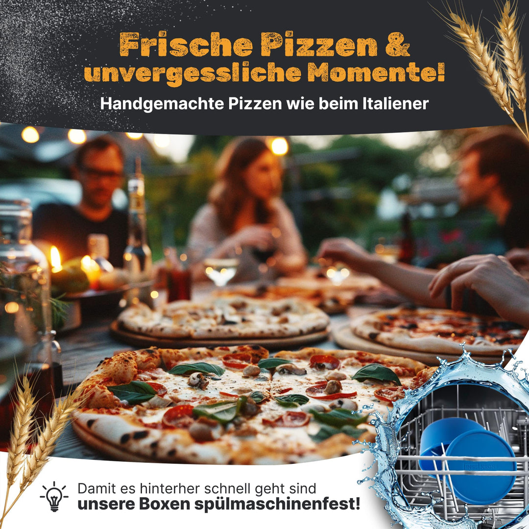 Pizzaballenbox aus Silikon 6er-Set mit Deckel fuer Teiglinge - Bild 6