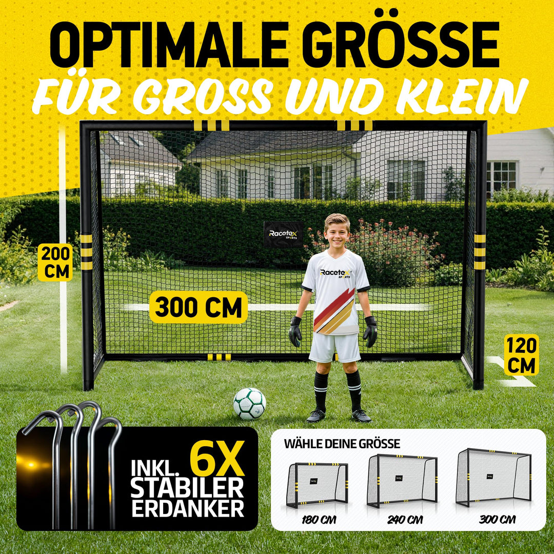 Fussballtor mit Torwand und Polsterung Anti-Rost für Garten - Bild 6