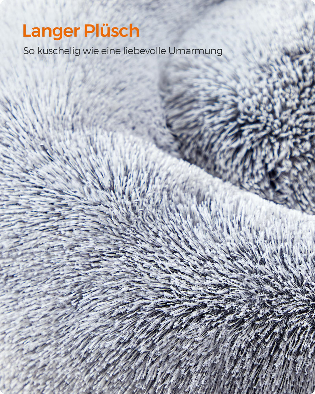 Hundebett Donut Plüsch 80 cm waschbar für Hunde bis 20 kg - Bild 4