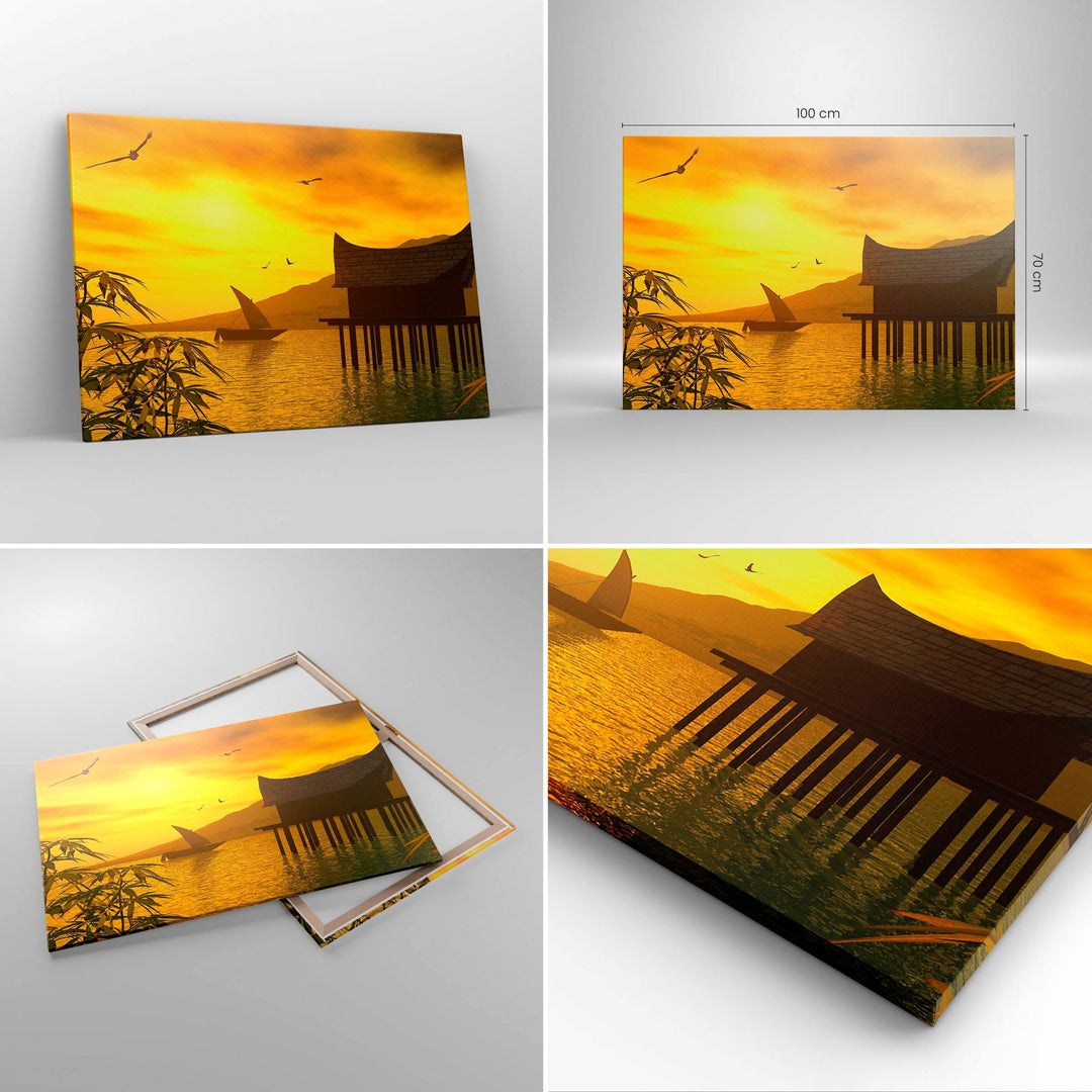Leinwandbild Maritim Landschaft 100x70 cm aufhängfertig - Bild 2