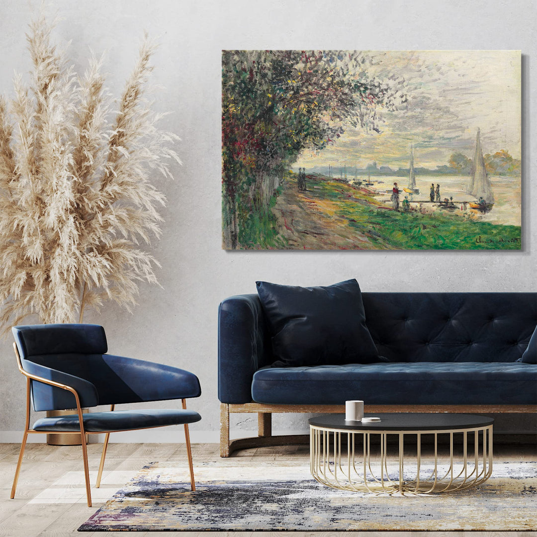 Leinwandbild Monet Petit-Gennevilliers Sonnenuntergang 80x60 cm - Bild 2