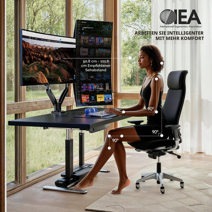 Dual Monitor Halterung 13–40 Zoll ergonomisch mit USB bis 12 kg - Bild 4