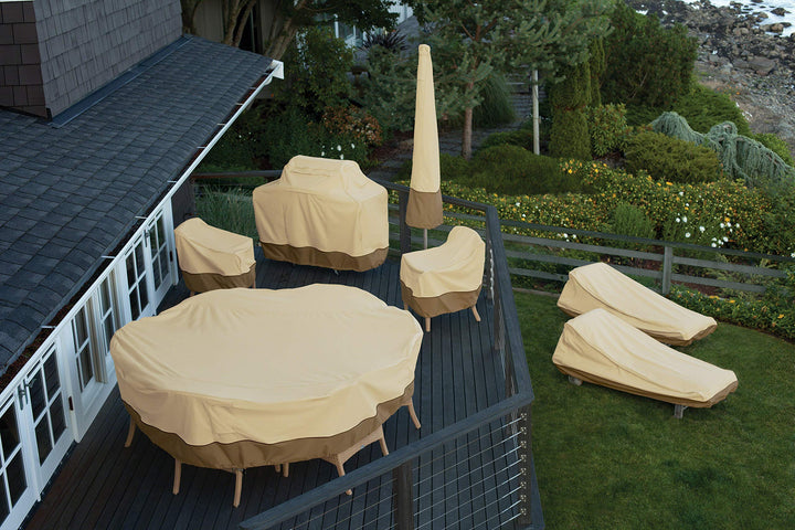 Gartenmöbel-Schutzhülle Rund 178x58 cm für Tisch mit 6 Stühlen - Bild 8