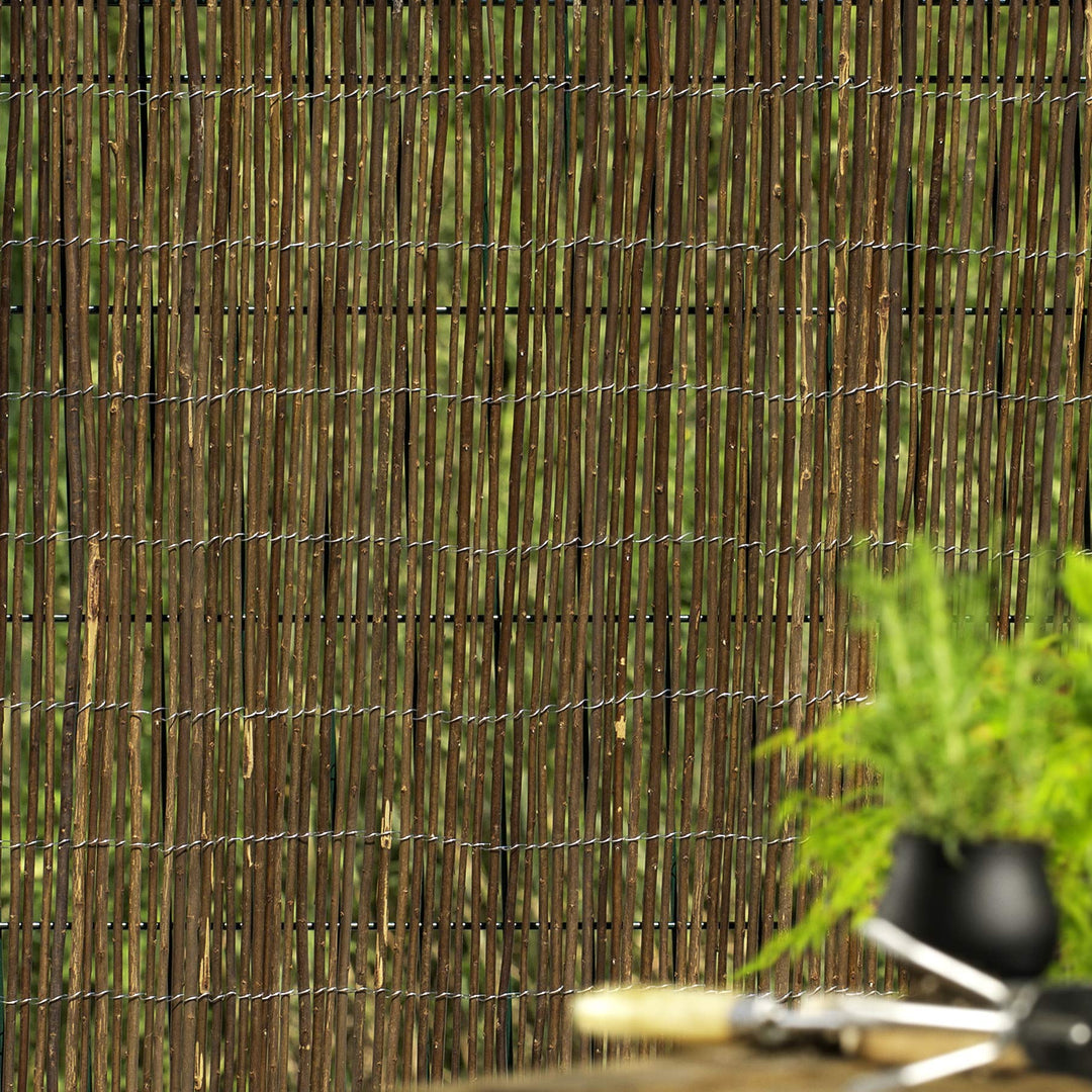Sichtschutzmatte Weide Natur 90x300 cm für Garten und Terrasse - Bild 2