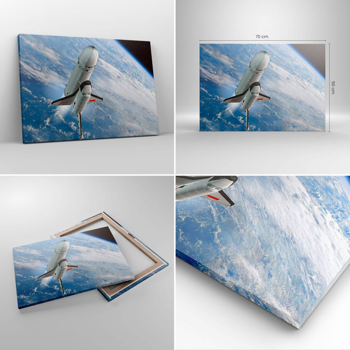 Leinwandbild Weltraum Flugzeuge 70x50 cm aufhängefertig - Bild 2