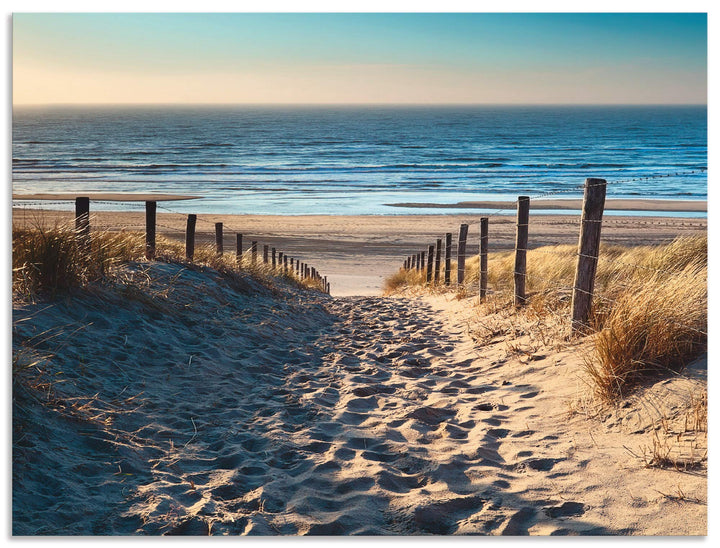Küchenrückwand Alu Nordsee-Strand Motiv 60x80 cm Spritzschutz