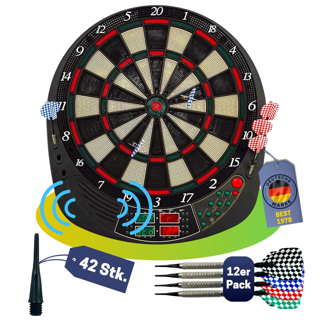 Elektronische Dartscheibe 27 Spiele 159 Varianten fuer bis zu 4 Spieler