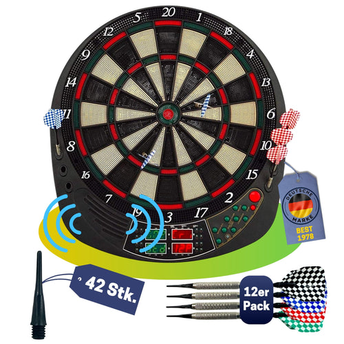 Elektronische Dartscheibe 27 Spiele 159 Varianten fuer bis zu 4 Spieler
