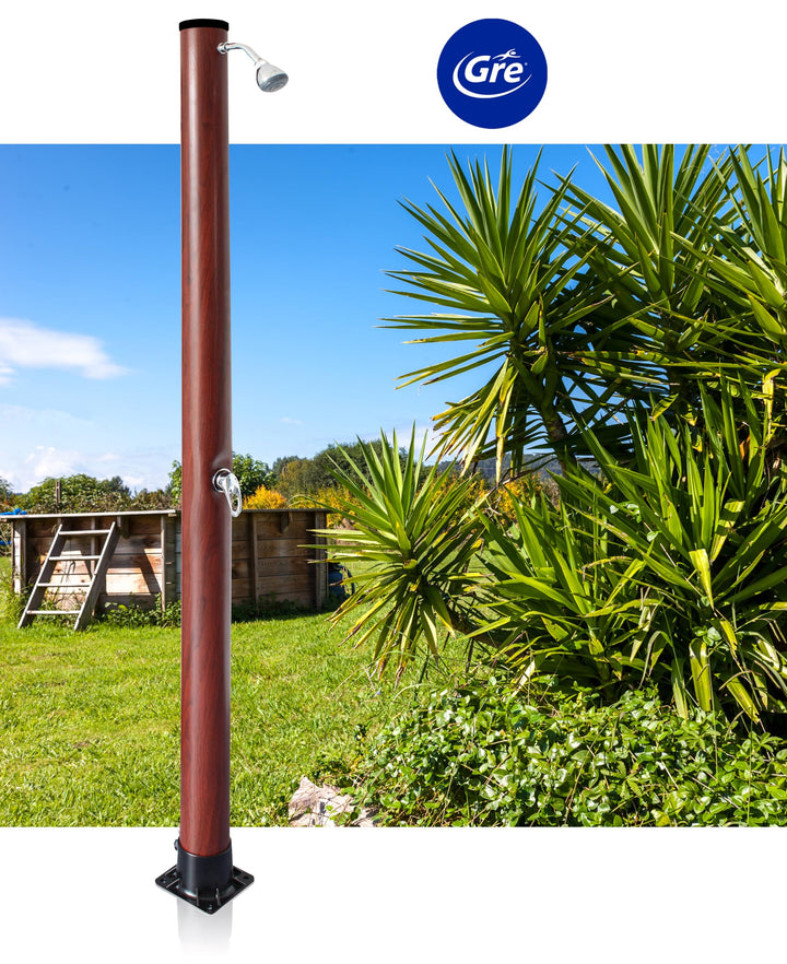 Solar-Gartendusche PVC Holzoptik 20 L Einhebelmischer 200 cm - Bild 6