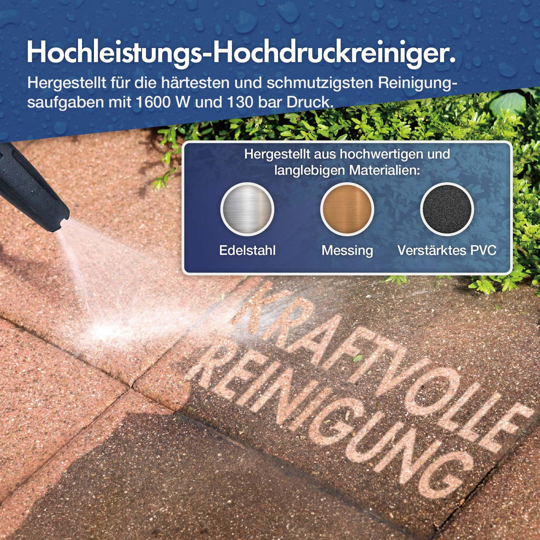 Hochdruckreiniger 1600W 130 bar mit Schaumkanone und 5m Schlauch - Bild 7
