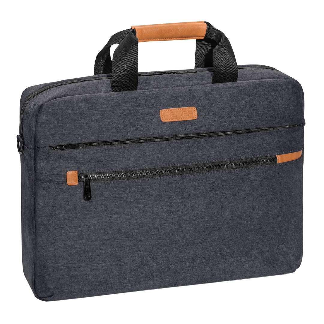 Laptoptasche 15,6 Zoll Umhängetasche mit Schultergurt und Maus, Grau - Bild 7