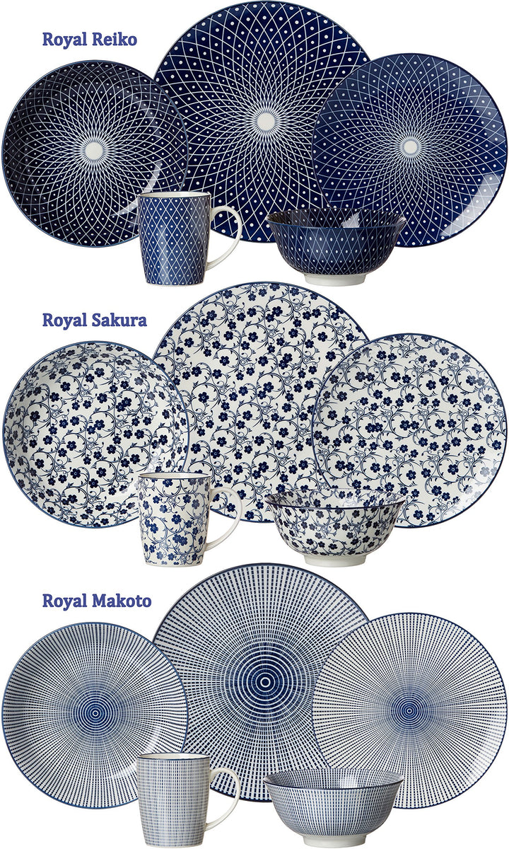 Kuchenteller-Set Porzellan Blau-Weiss Sakura 4-teilig 21,5 cm - Bild 4