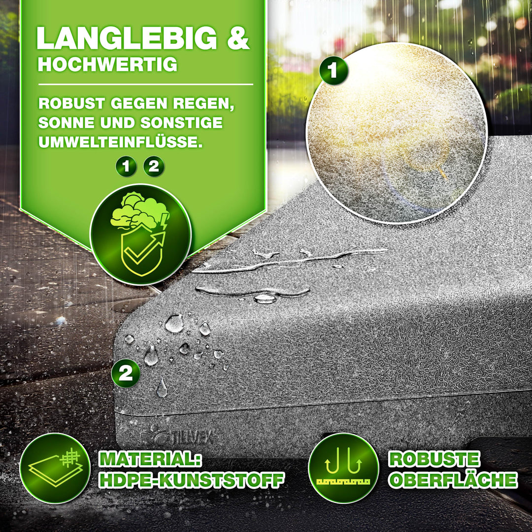 Sonnenschirmständer 4-teilig Granit-Grau 90L/120kg für Ampelschirme - Bild 4