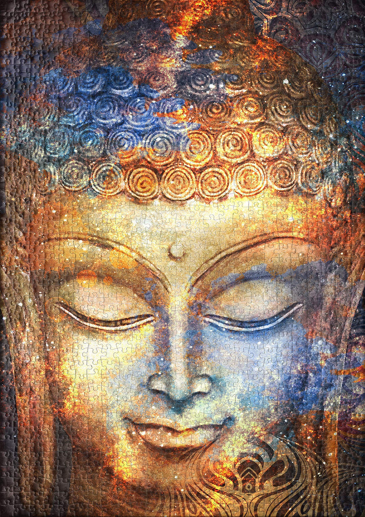 Puzzle Buddha-Kopf Aquarell 1000 Teile Made in Germany 68x48cm - Bild 3