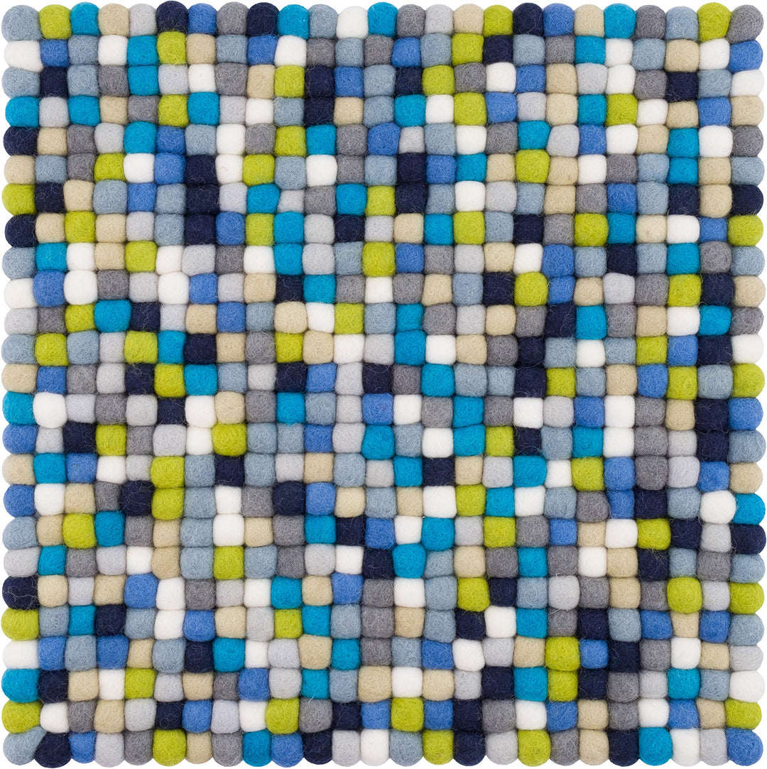 Filzkugel Sitzauflage 36x36 cm Schurwolle bunt handgefertigt