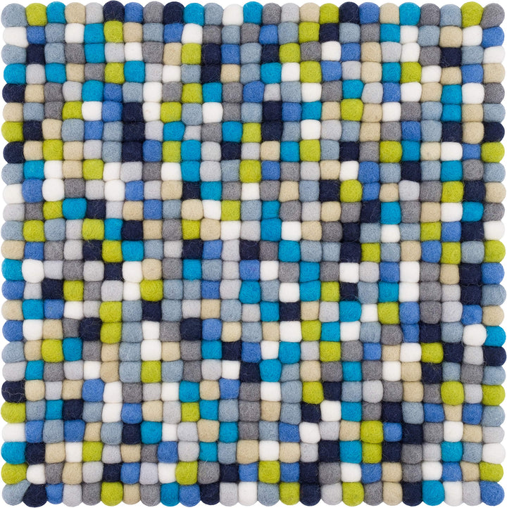 Filzkugel Sitzauflage 36x36 cm Schurwolle bunt handgefertigt