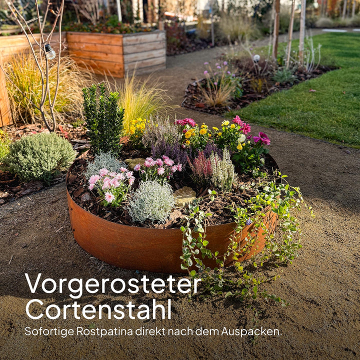 Pflanzring Cortenstahl Ø 100 cm Höhe 20 cm Baumring Hochbeet - Bild 2