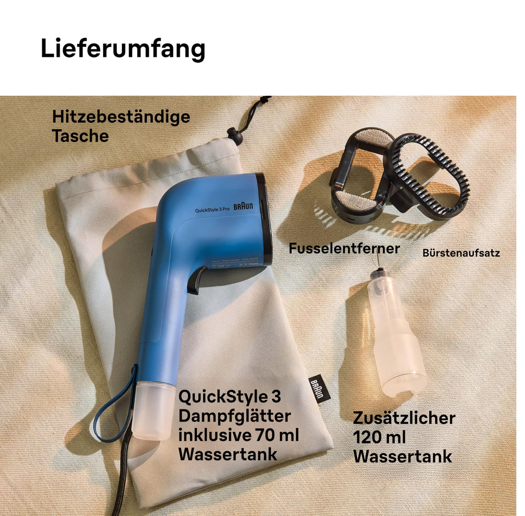 Dampfglätter kompakt 1100W 120ml Tank mit hitzebeständiger Tasche - Bild 8