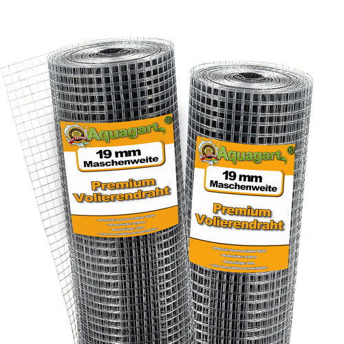 Volierendraht verzinkt 19x19 mm Masche 100 cm breit 20 m Rolle