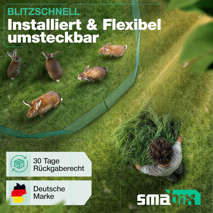 Hundezaun Garten 25 m x 90 cm flexibel aufstellbar - Bild 7