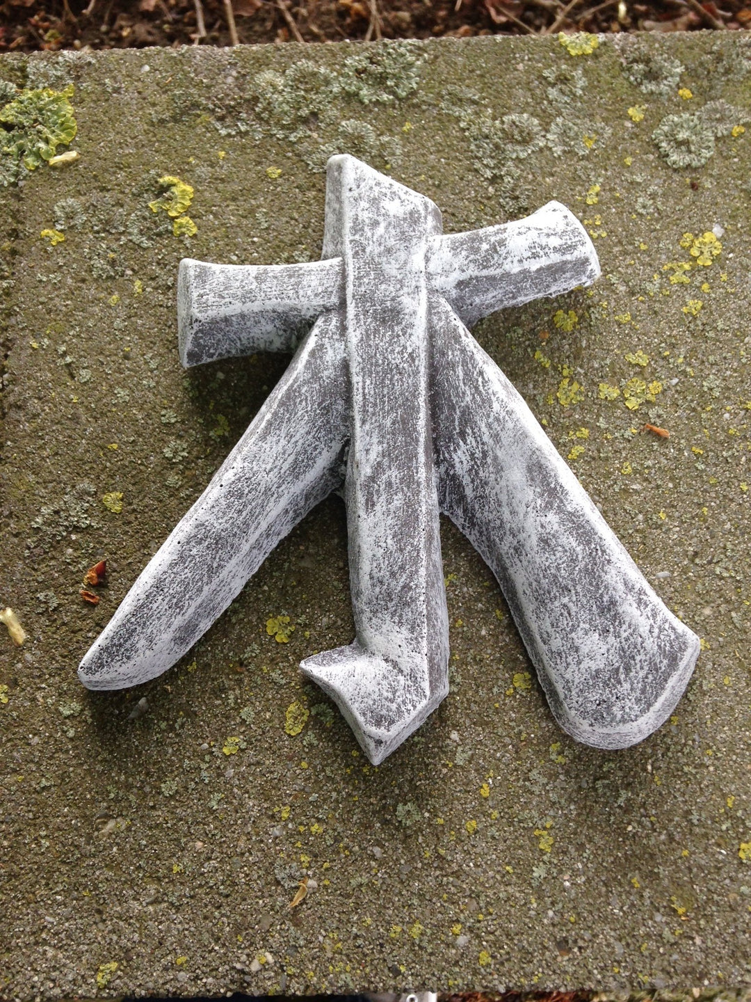 Gartenskulptur Chinesische Schriftzeichen 3er Set Steinguss frostfest - Bild 4