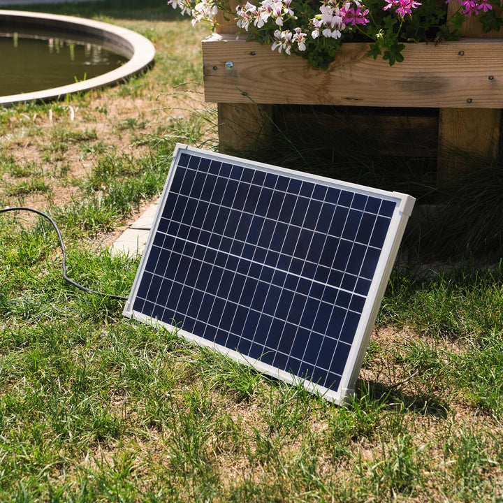 Solar Bachlaufpumpe 25Wp 1600 l/h mit Solarmodul für Gartenteich - Bild 3