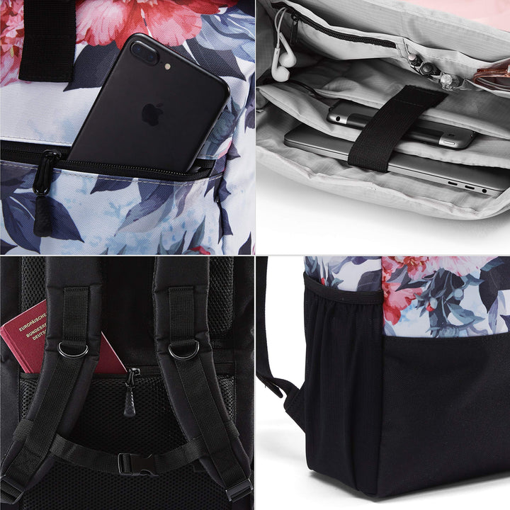 Rolltop Rucksack Damen 18-26 L mit USB &amp; Laptop-Fach 17 Zoll - Bild 4