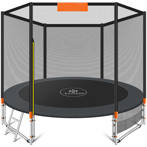 Gartentrampolin Komplettset mit Sicherheitsnetz und Leiter 244-427cm