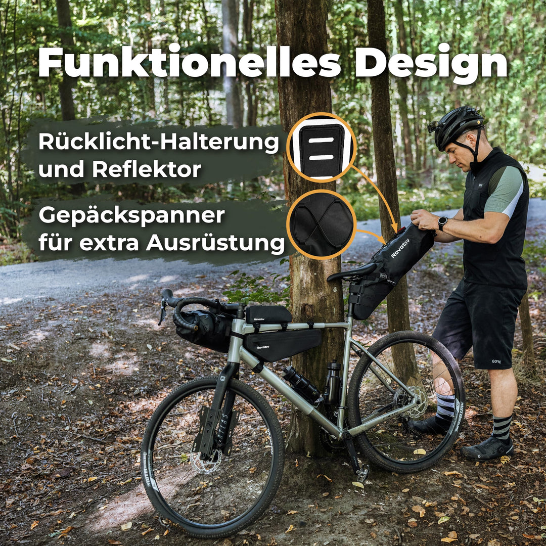 Bikepacking Satteltasche 10L wasserdicht für Gravelbike - Bild 4