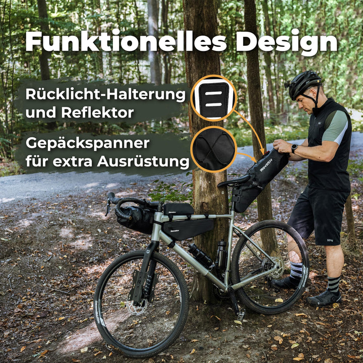 Bikepacking Satteltasche 10L wasserdicht für Gravelbike - Bild 4