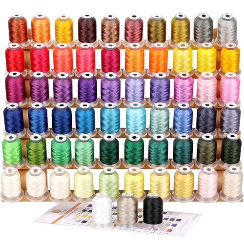 Stickgarn Polyester 63 Farben Set 500m je Spule für Stickmaschinen