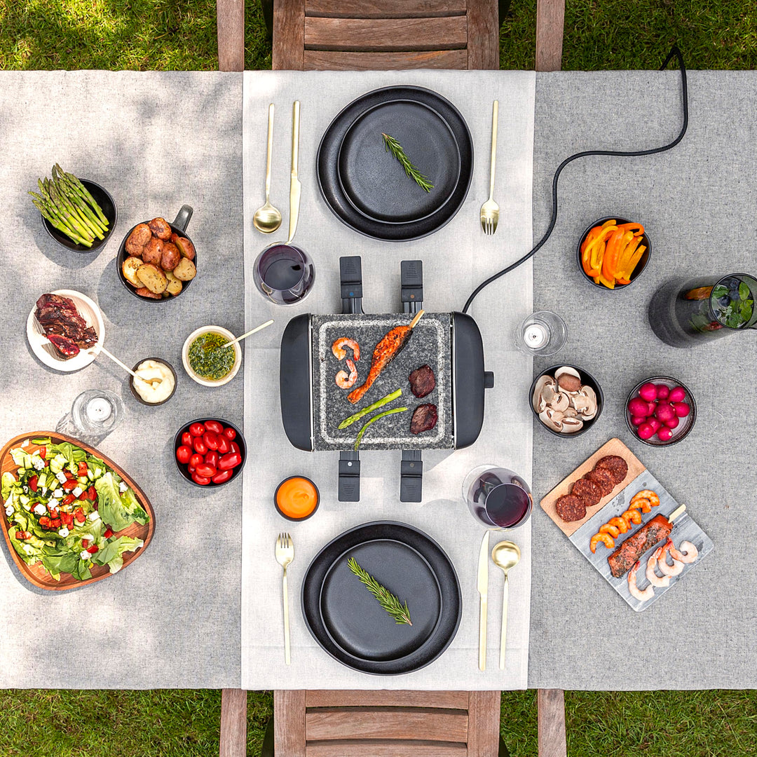 Raclette-Grill Steinplatte 21x21cm 600W fuer 4 Personen - Bild 8
