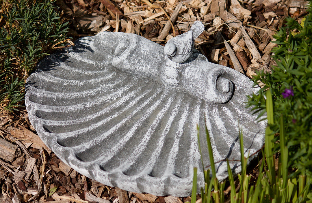 Vogeltränke Steinguss mit steckbarem Vogel, frostfest bis -30°C - Bild 2