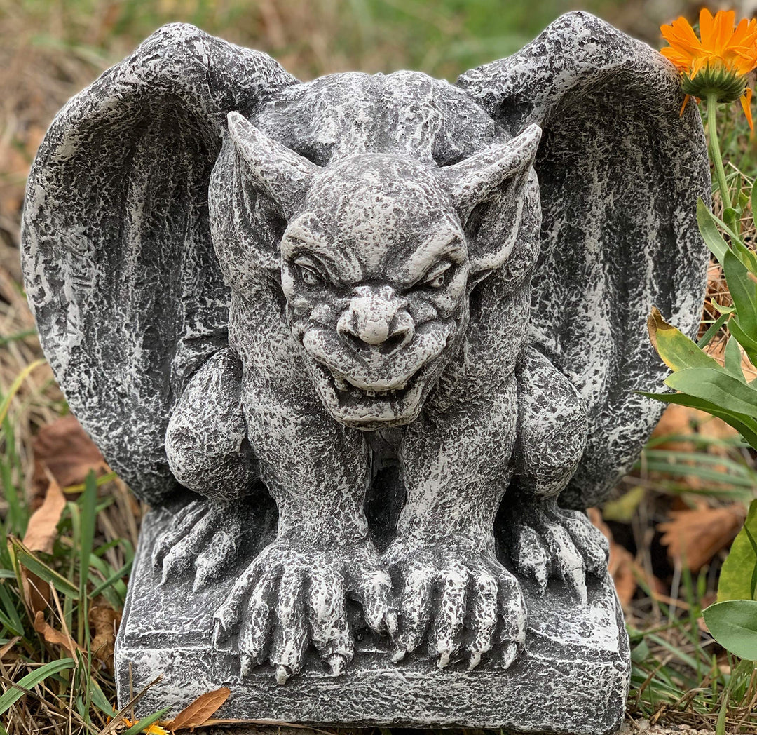 Gargoyle Torwächter Steinguss frostfest bis -30°C Gartenfigur - Bild 2